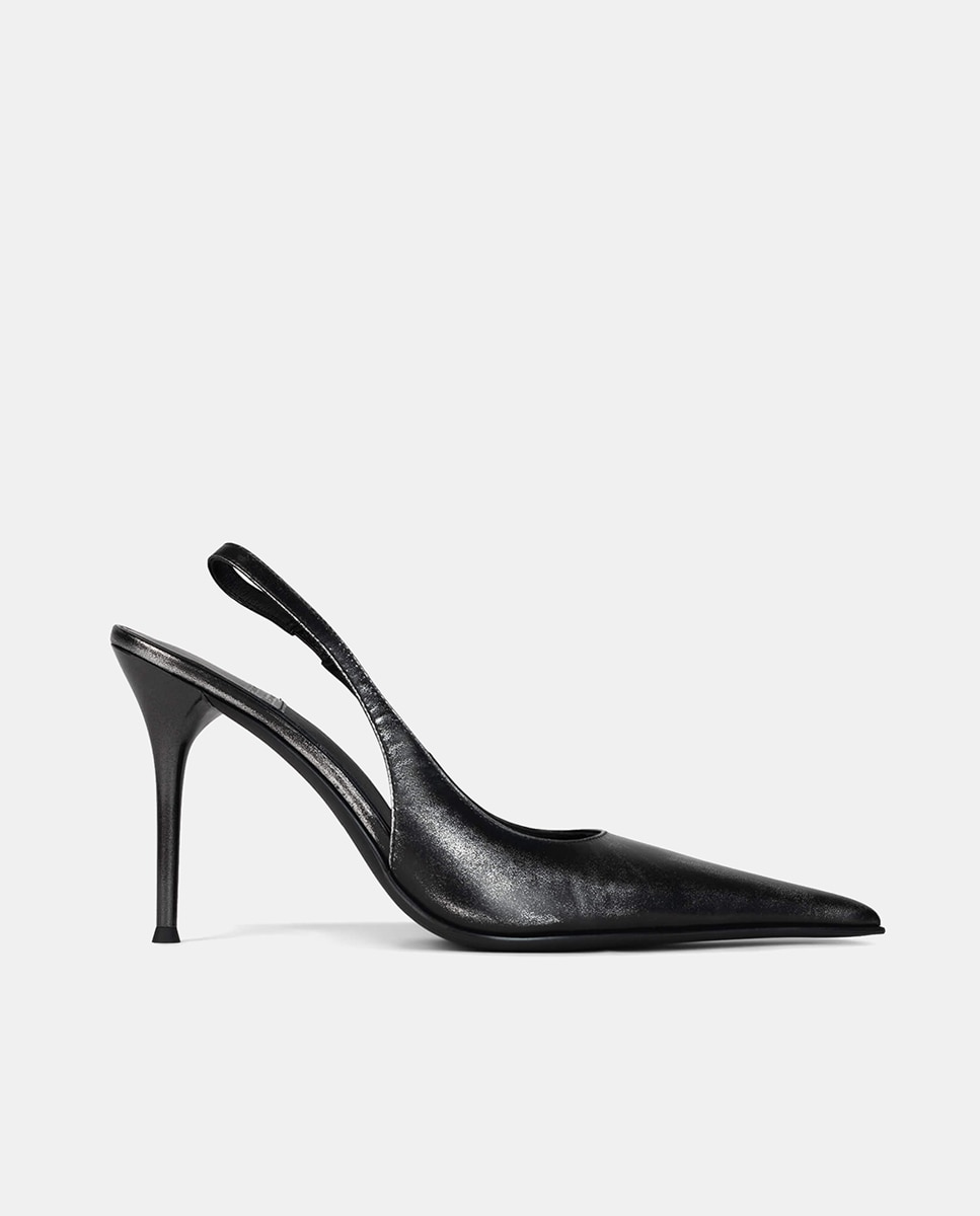 Sapatos de Salto Tipo Mules Preto-1