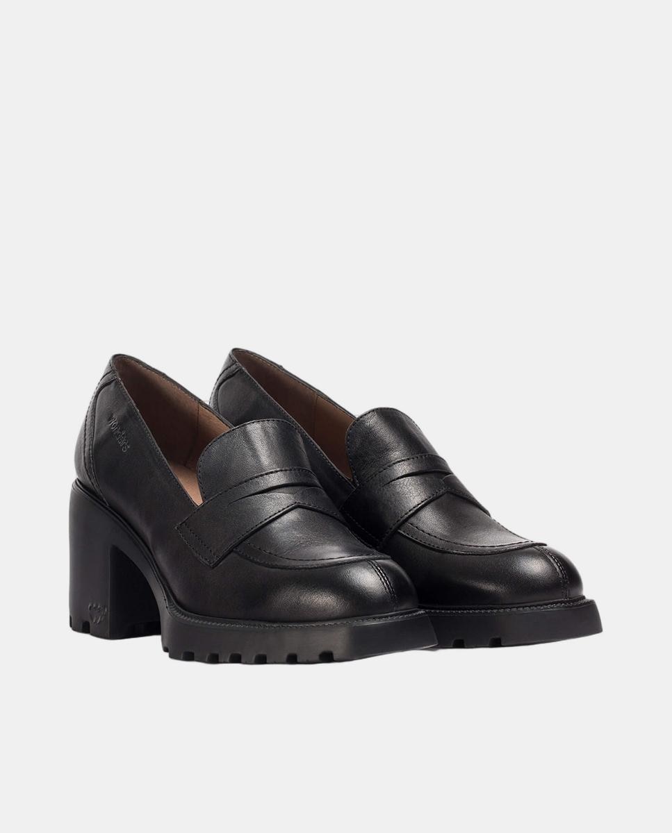 Mocassins com Plataforma - Preto Preto-2