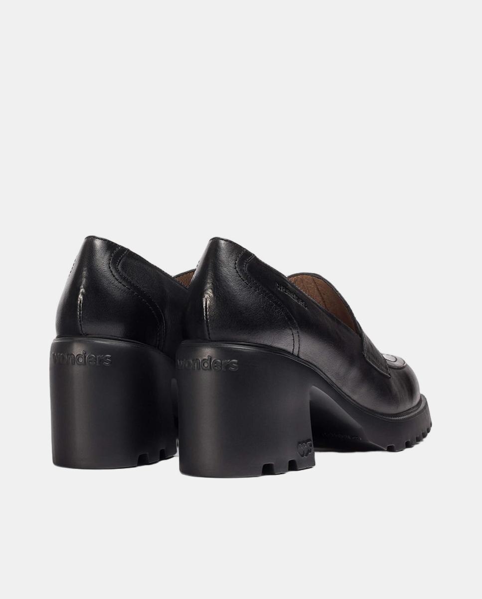 Mocassins com Plataforma - Preto Preto-3