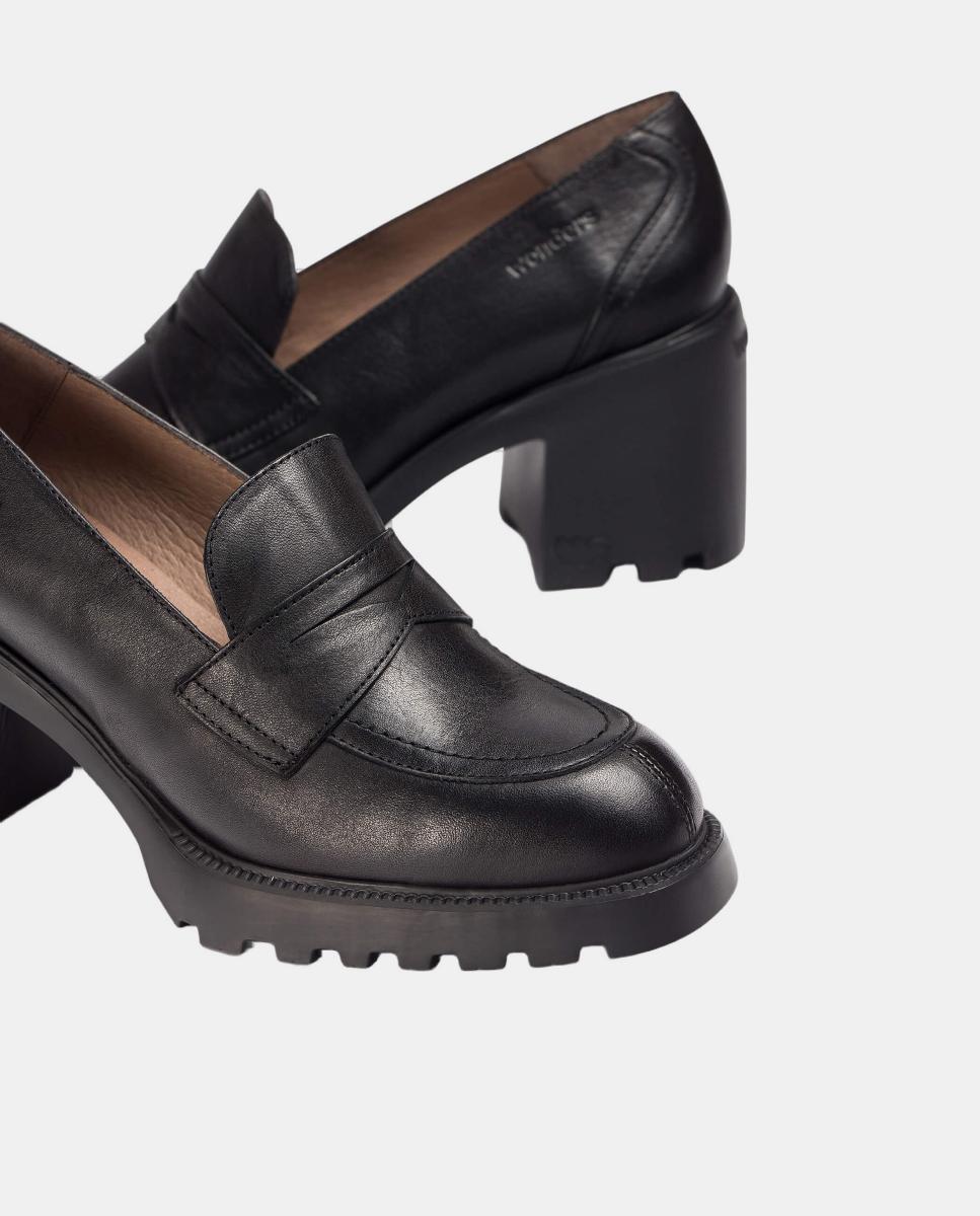 Mocassins com Plataforma - Preto Preto-4