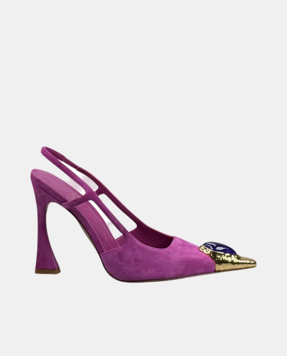 Imagem 0 de Sapatos de Salto Tipo Mules com Detalhe