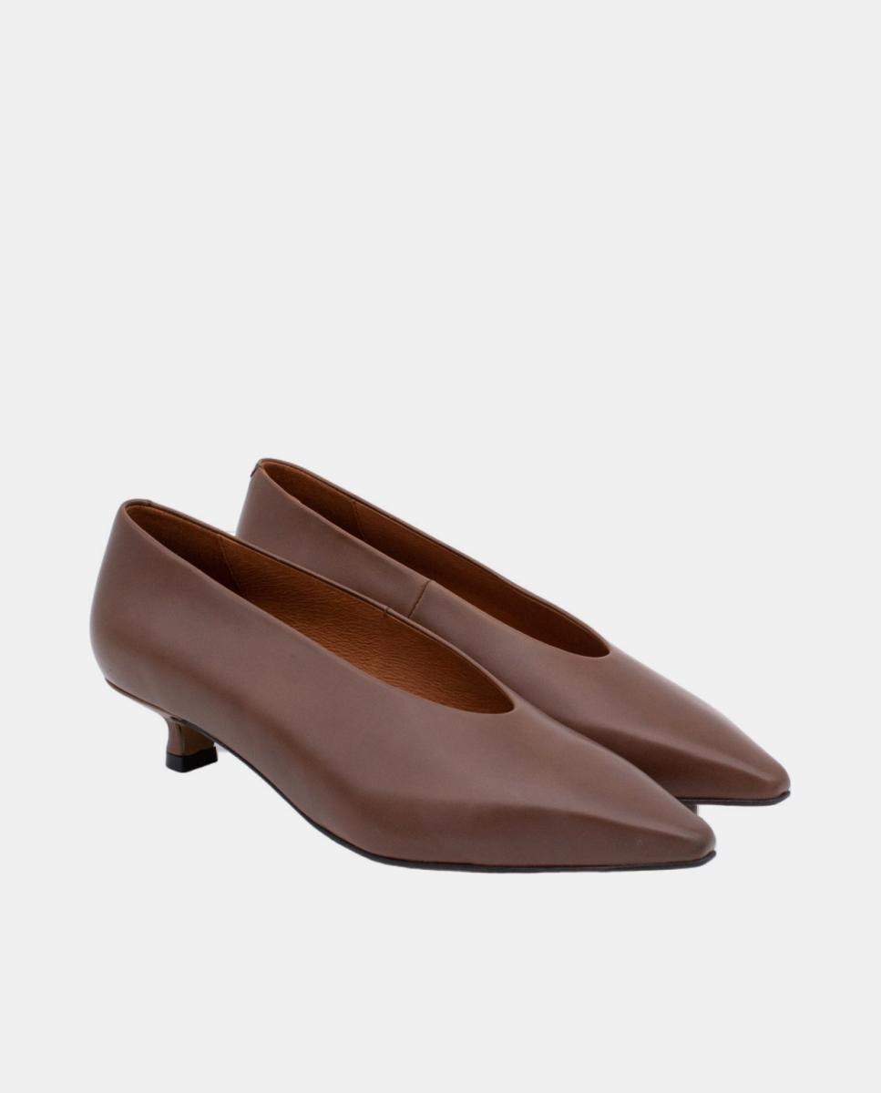 Sapato de salto Castanho taupe-2