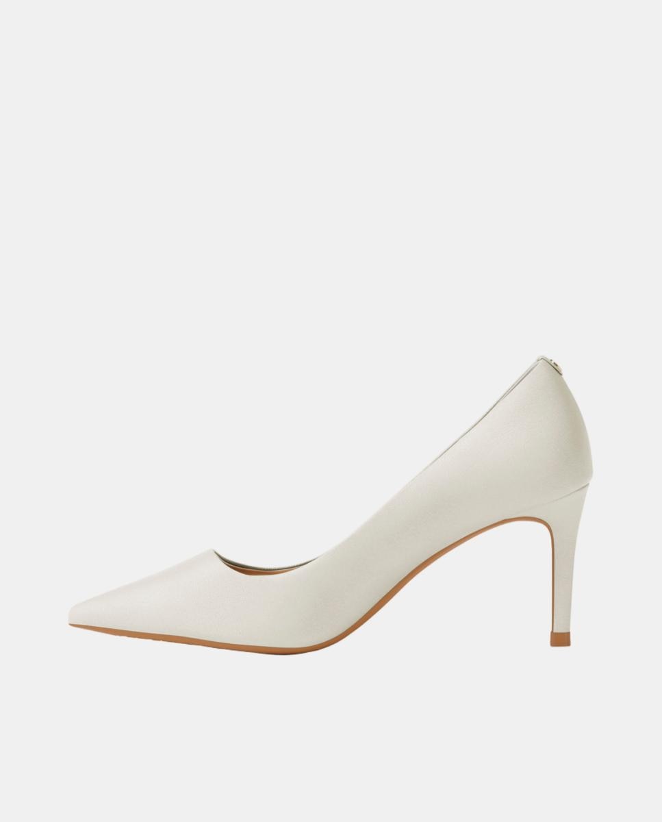 Sapatos de Salto Alina em Pele com Salto de Agulha Branco-marfim-5