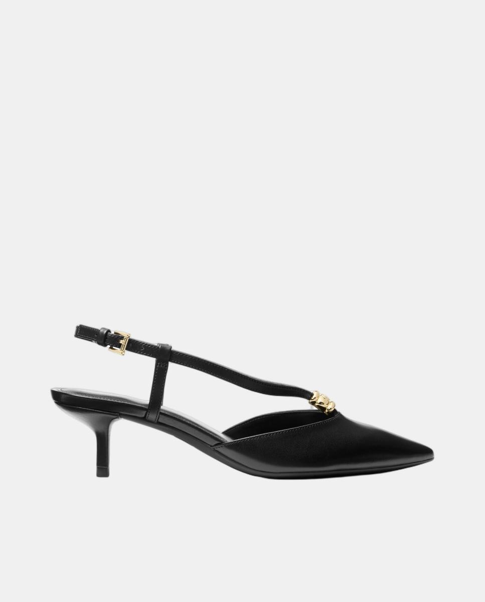 Imagem 0 de Sapatos de Salto Sling Back Cherie em Pele com Tiras com Missanga MK