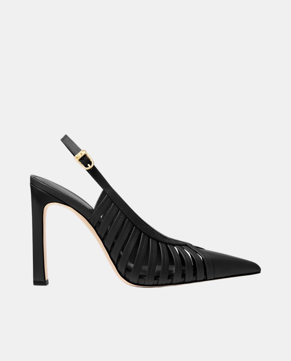 Imagem 0 de Sapatos de Salto em Pele Sling Back com Tiras