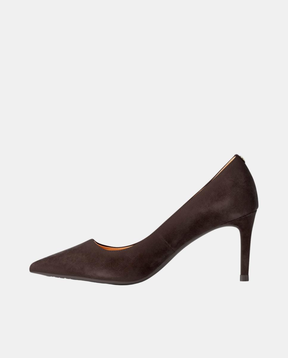 Sapatos de Salto Alina de Camurça com Salto de Agulha Castanho-chocolate-3