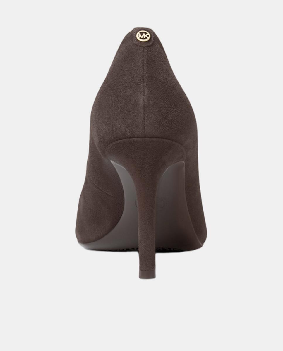 Sapatos de Salto Alina de Camurça com Salto de Agulha Castanho-chocolate-4
