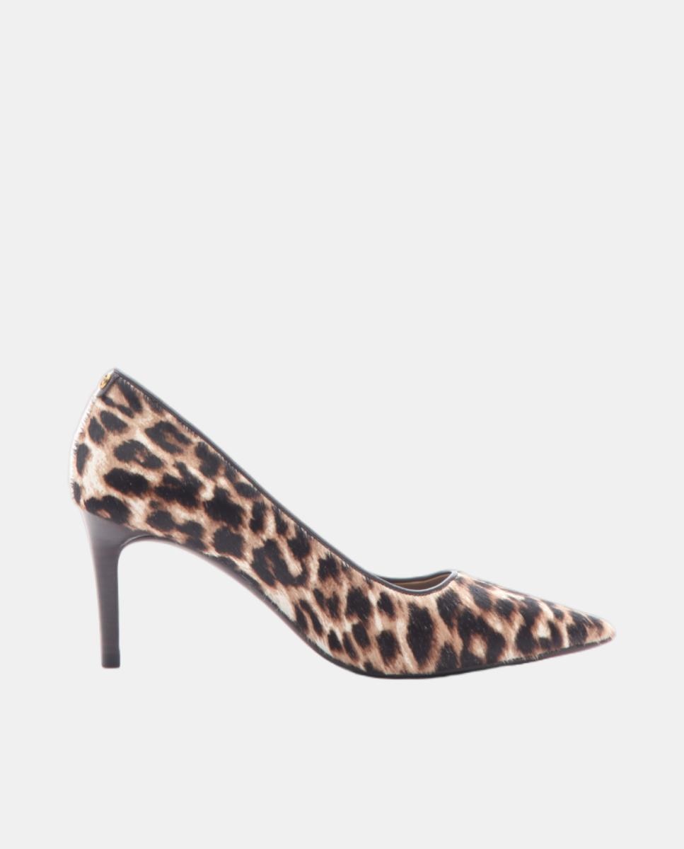 Imagem 0 de Sapatos de Salto Alina em Pele Haircalf com Animal Print de Leopardo