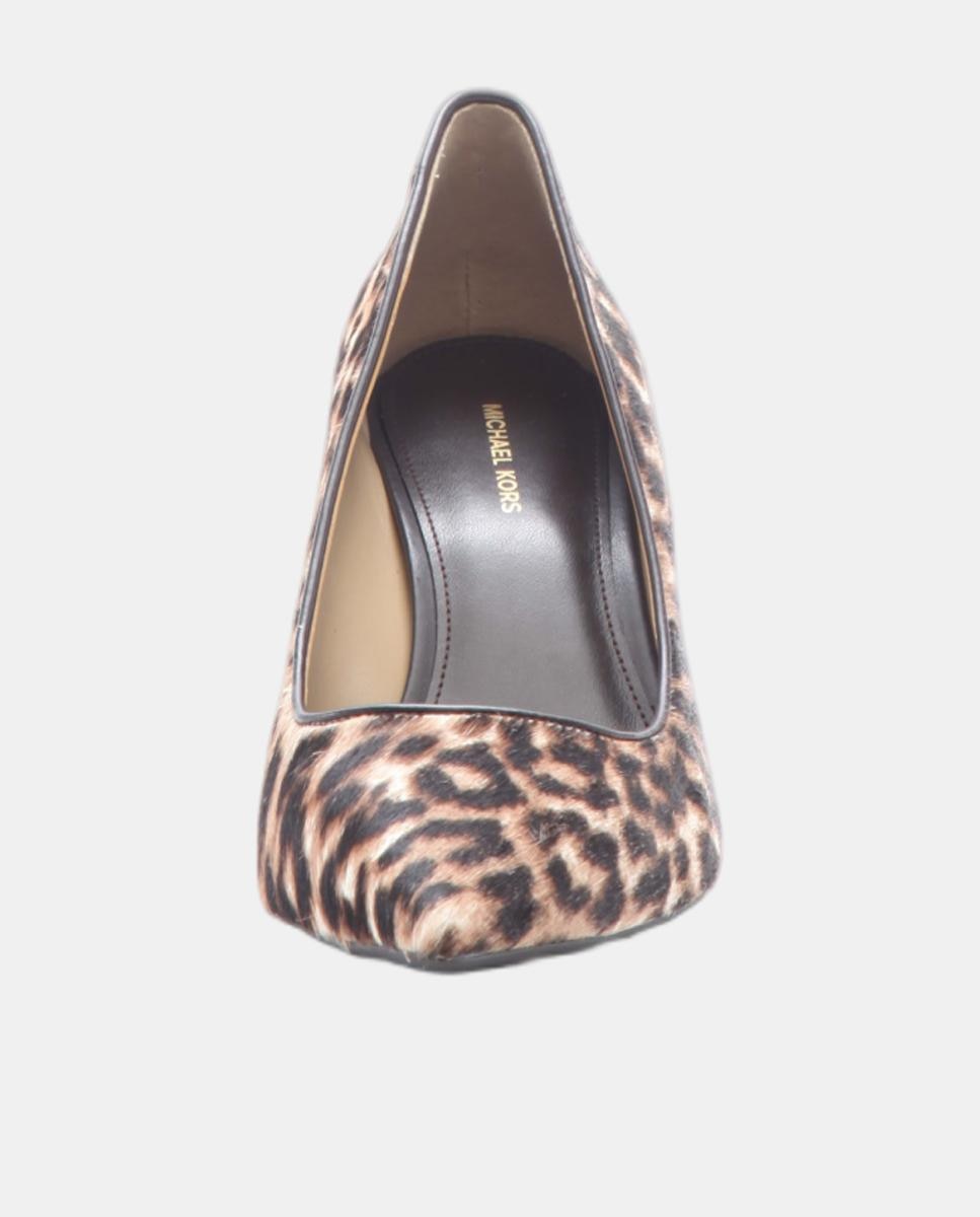 Sapatos de Salto Alina em Pele Haircalf com Animal Print de Leopardo Multicolor-2