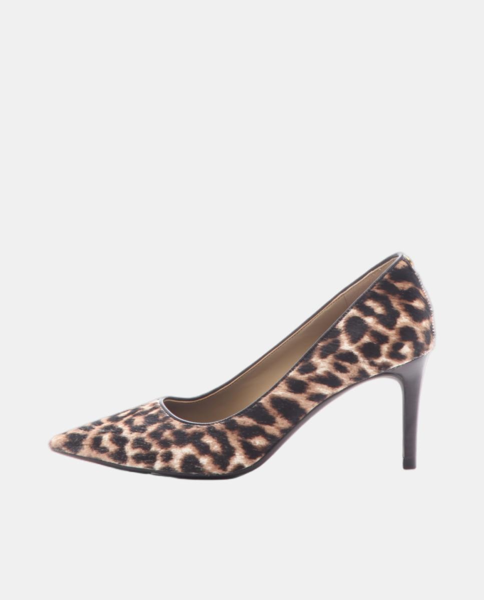 Sapatos de Salto Alina em Pele Haircalf com Animal Print de Leopardo Multicolor-3