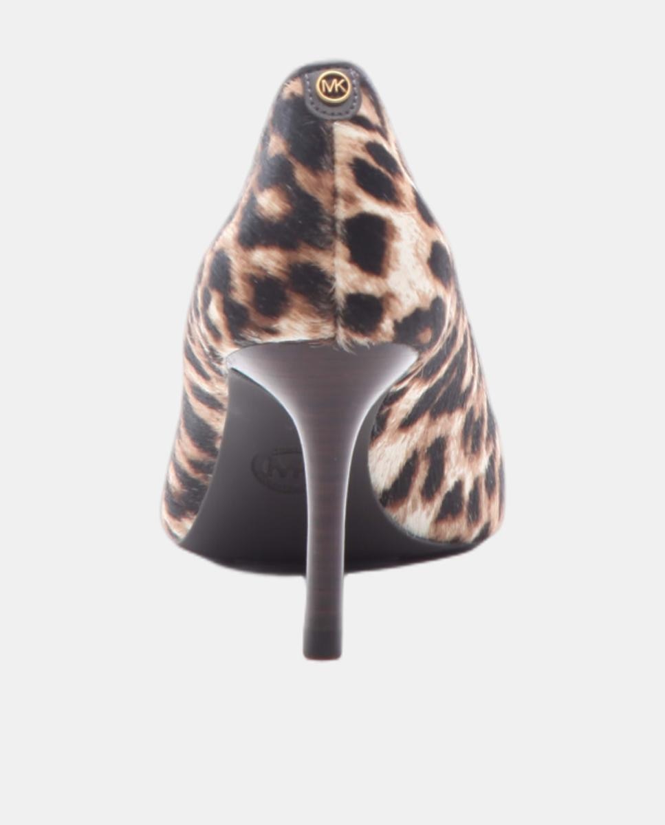 Sapatos de Salto Alina em Pele Haircalf com Animal Print de Leopardo Multicolor-4