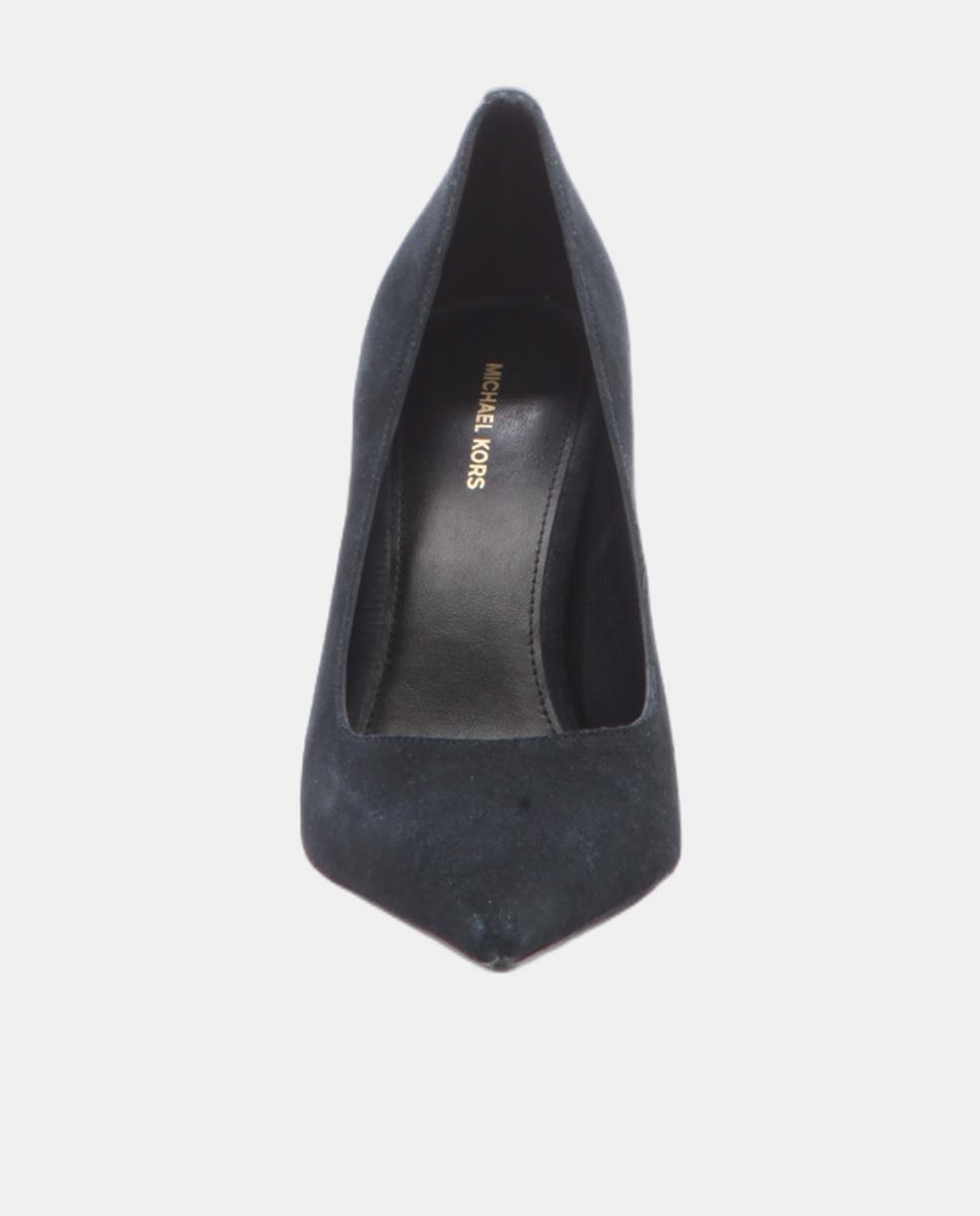 Sapatos de Salto Elyse em Pele com Salto de Agulha Preto-2