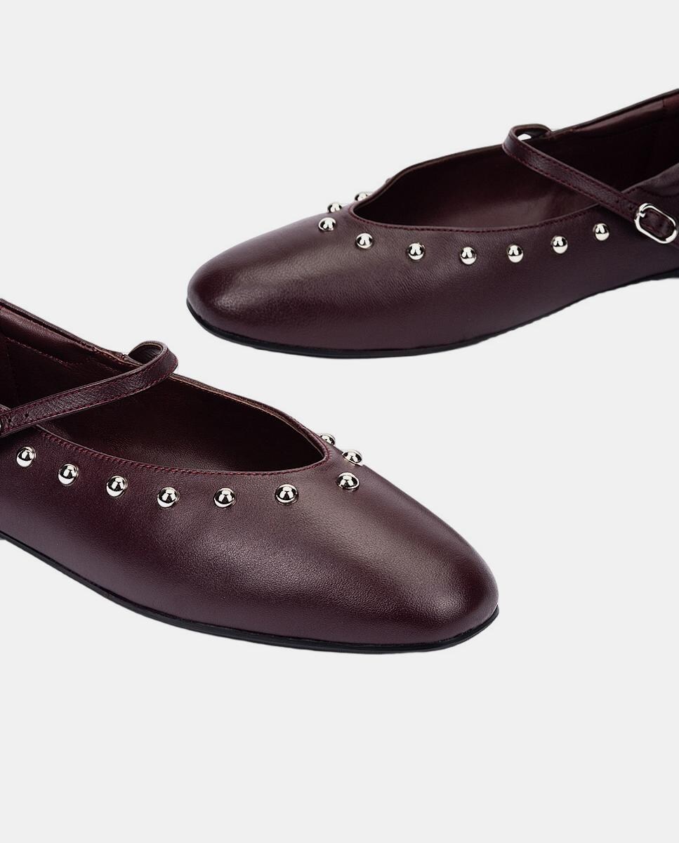 Sabrinas em Pele Vermelho/Grená-4