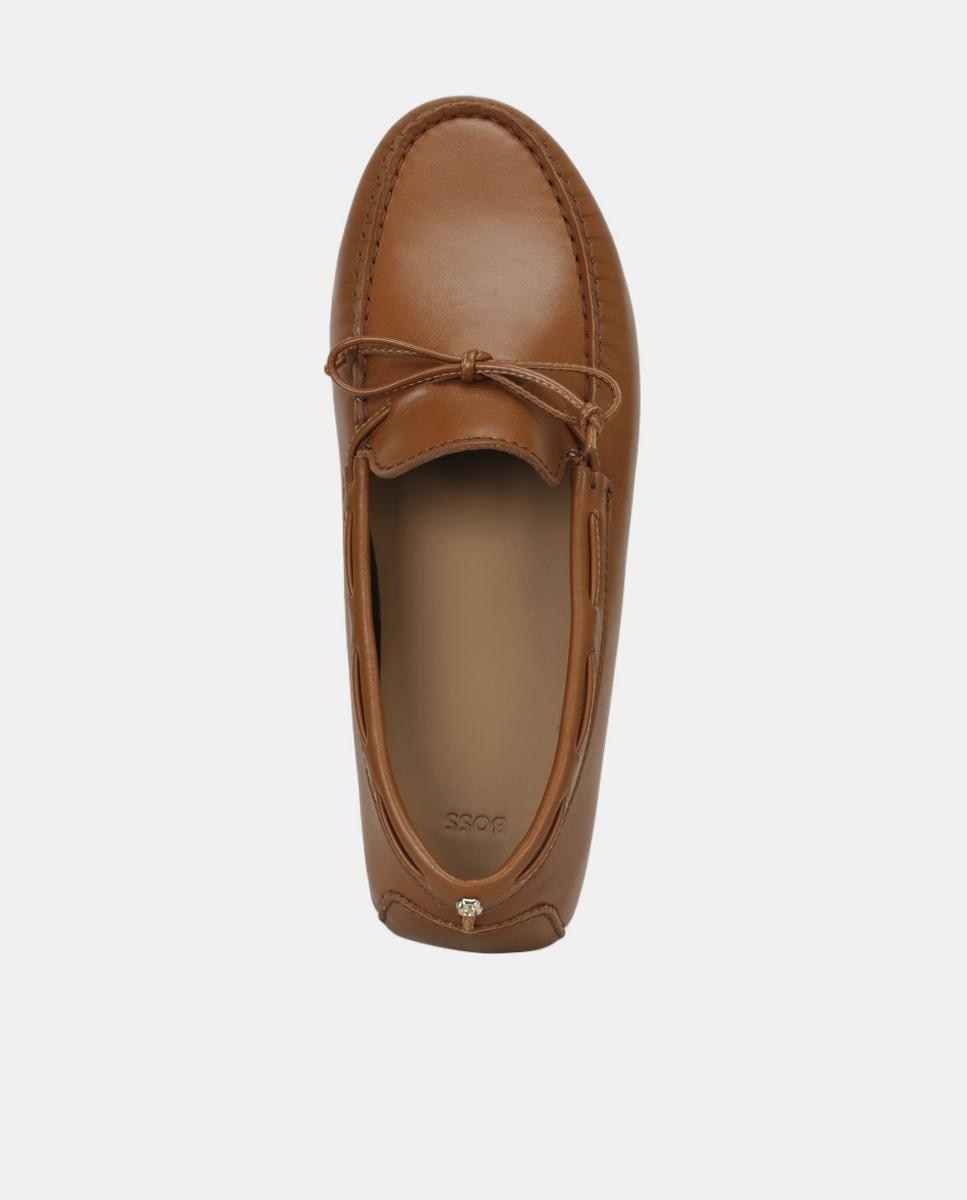 Mocassins em Pele Castanho-2
