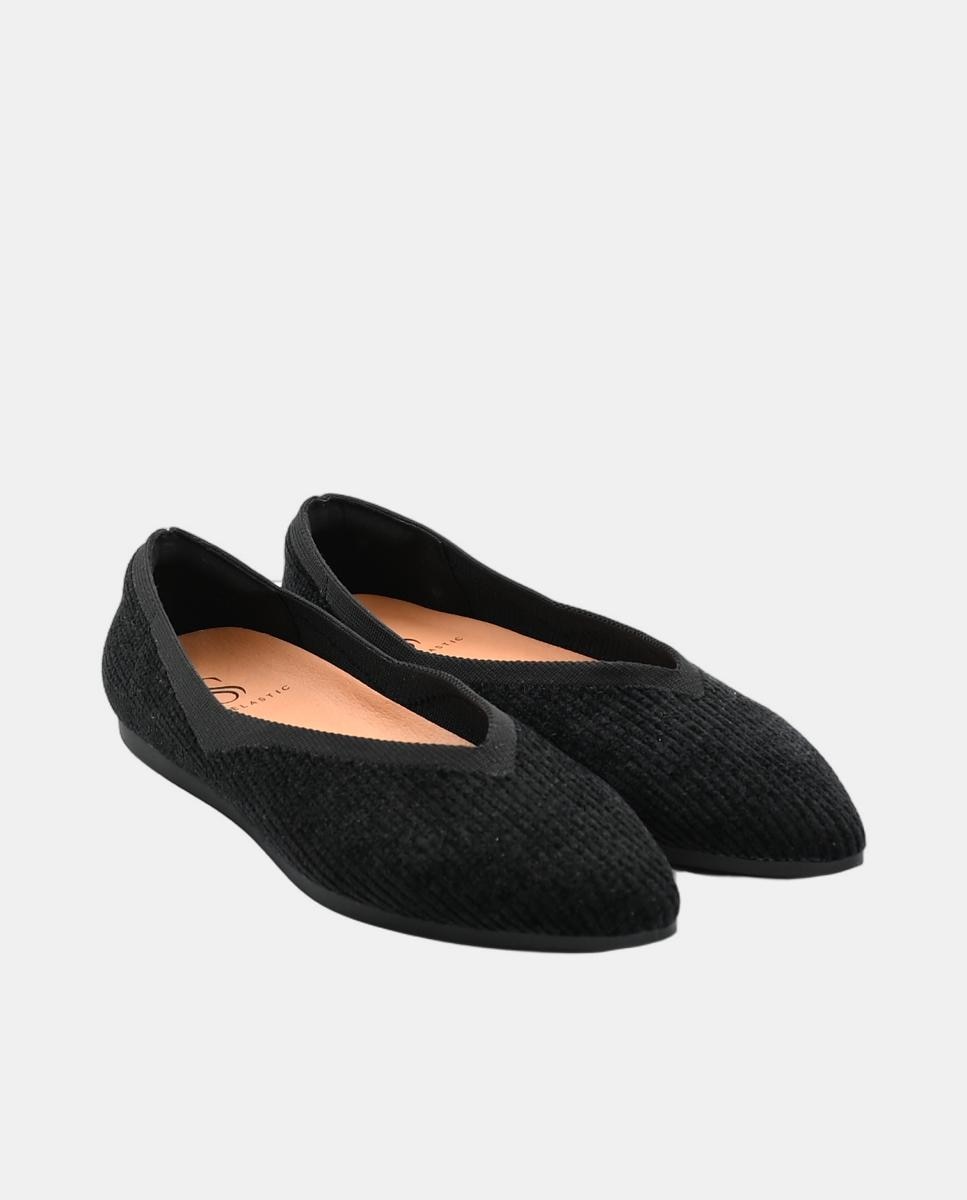 Sabrinas de Material Elástico com Sola Flexível Preto-2