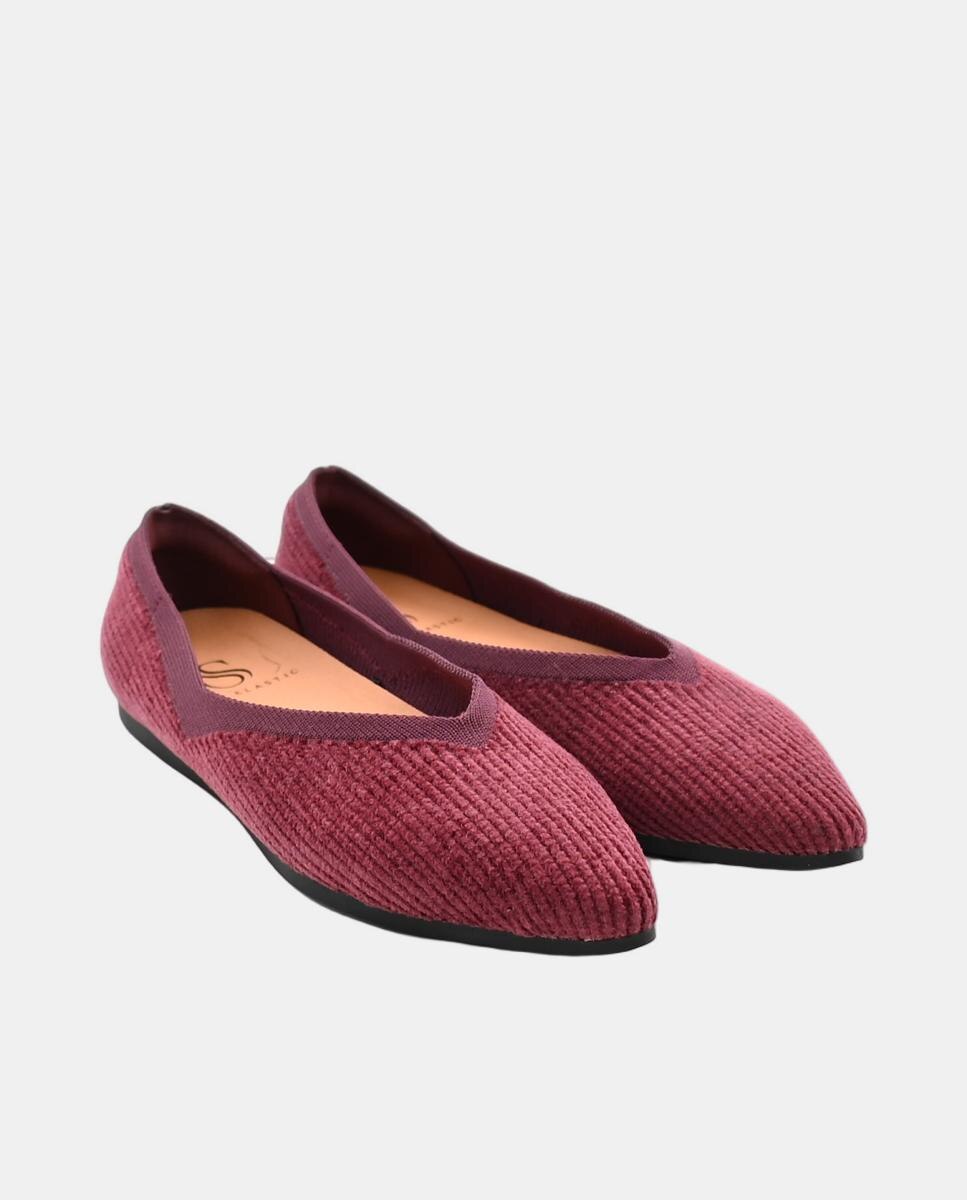 Sabrinas de Material Elástico com Sola Flexível Vermelho/Grená-2