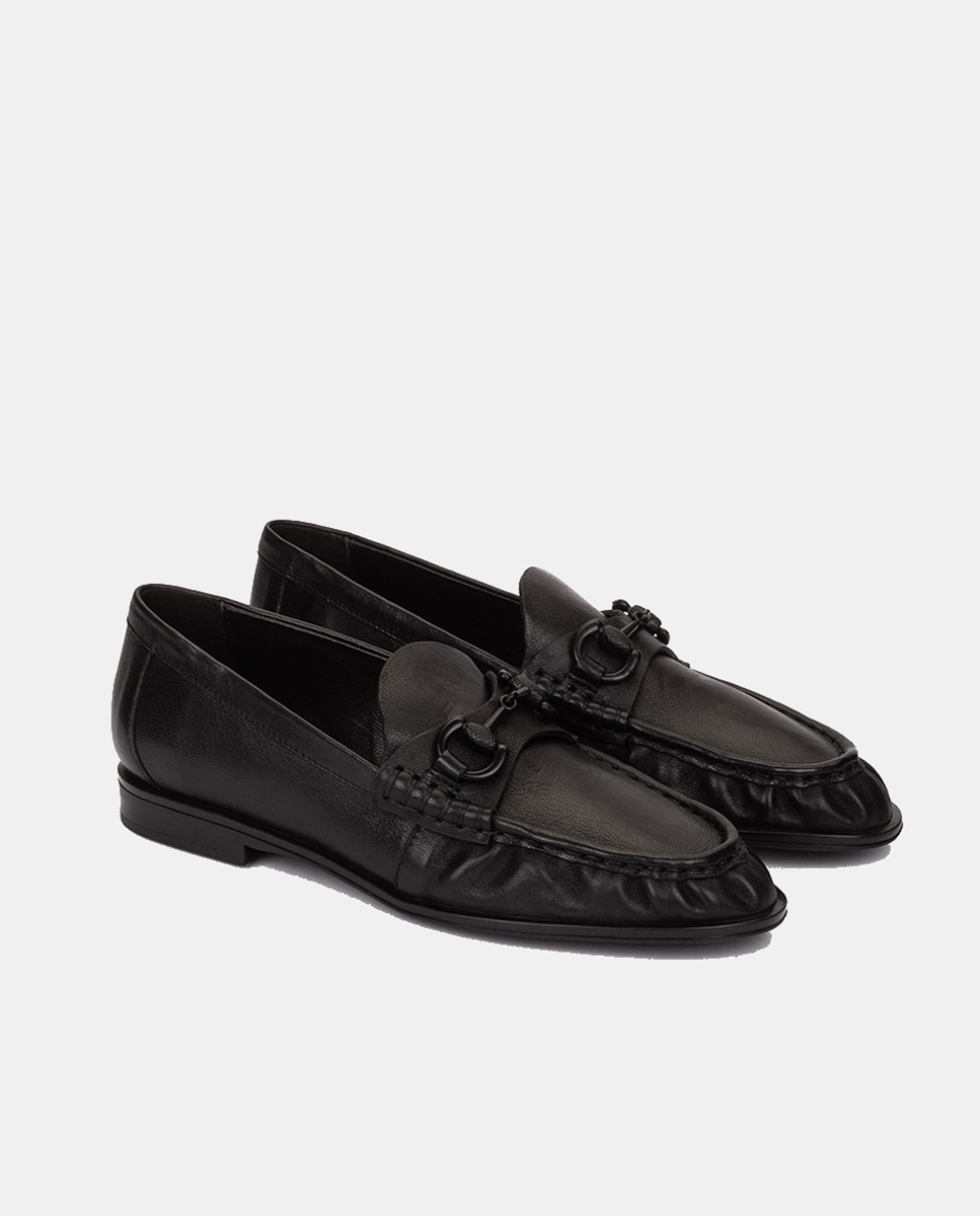 Imagen 2 de Mocasín de piel con hebilla. - Pedro Miralles - Negro Negro