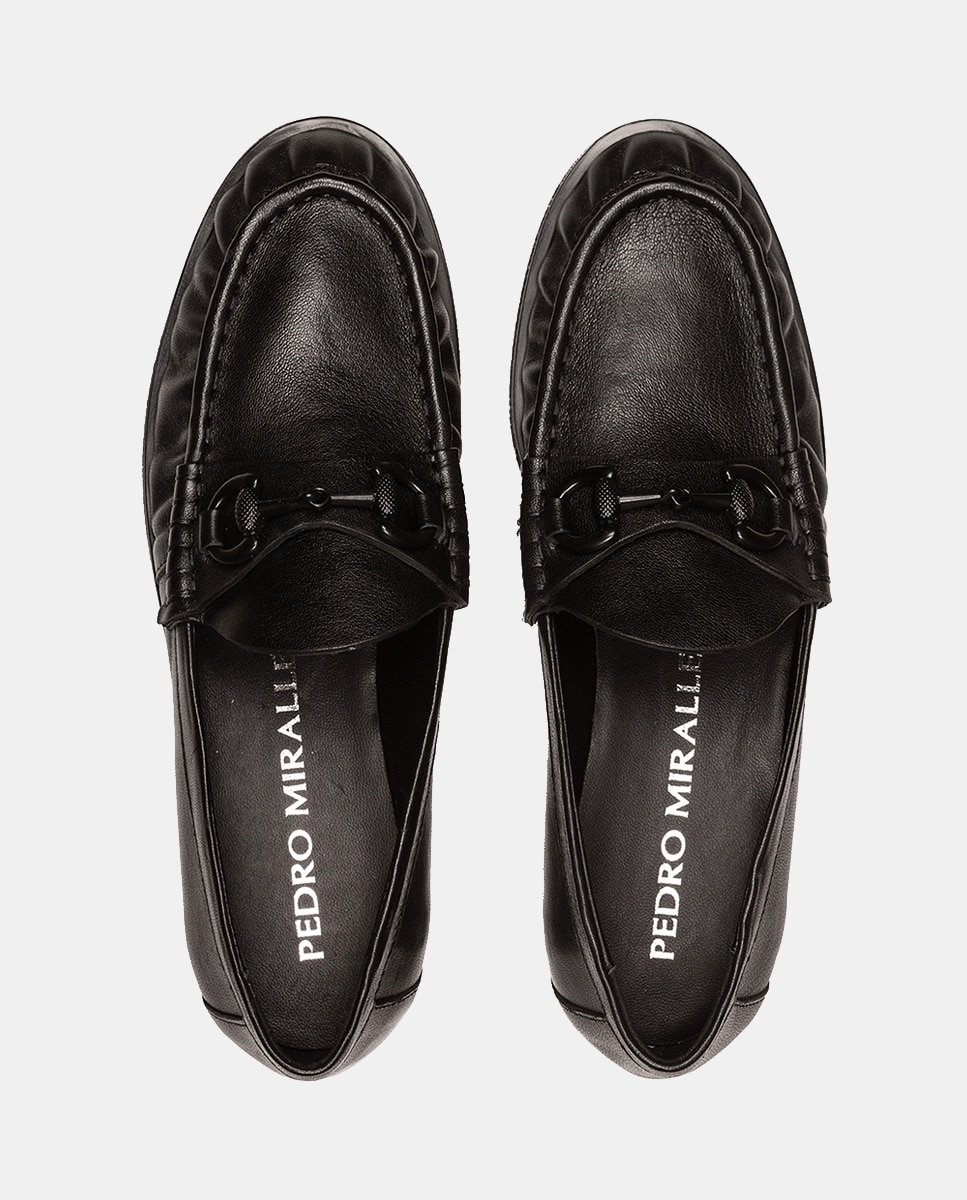 Imagen 3 de Mocasín de piel con hebilla. - Pedro Miralles - Negro Negro