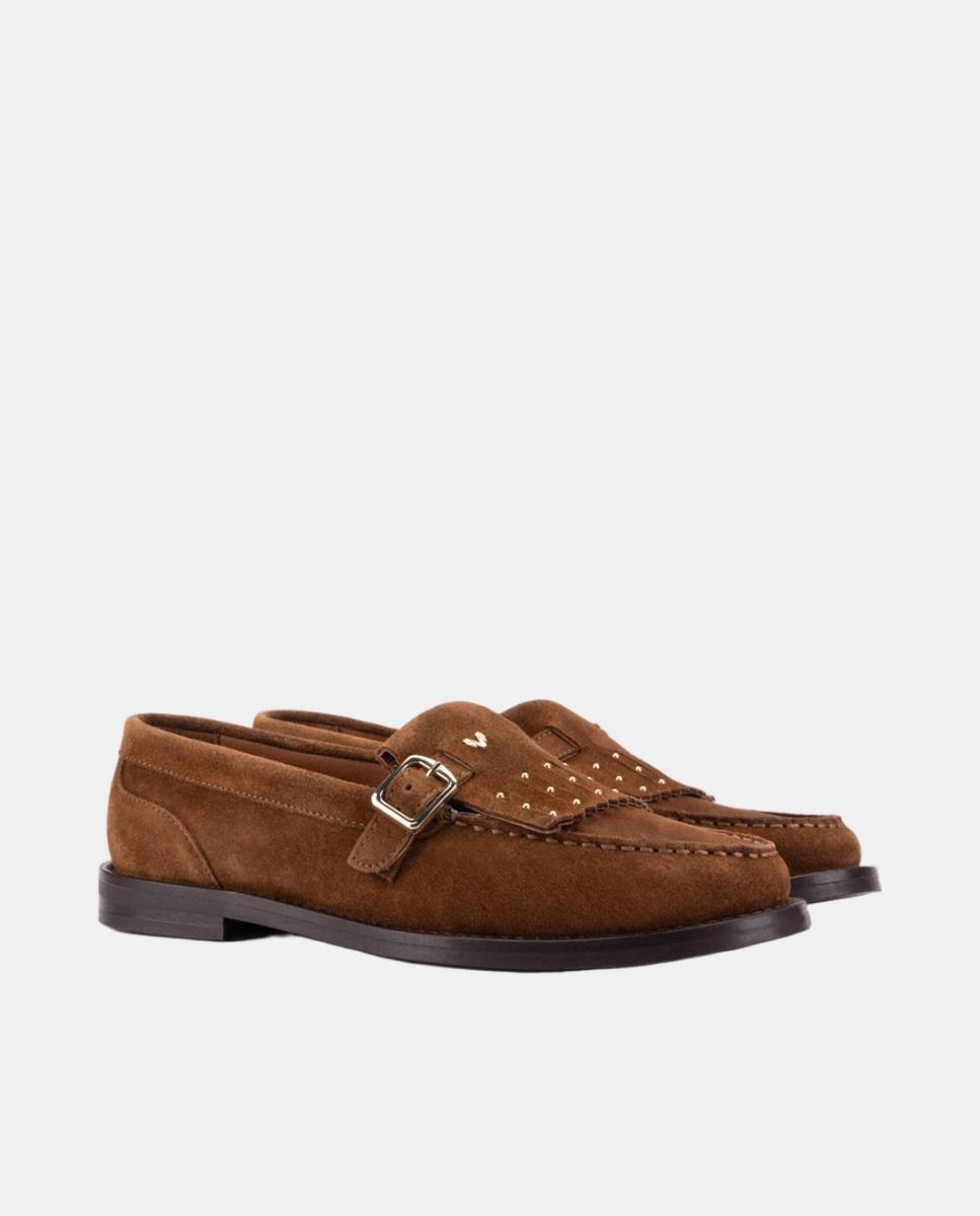Mocassins em Pele Croute Couro-2