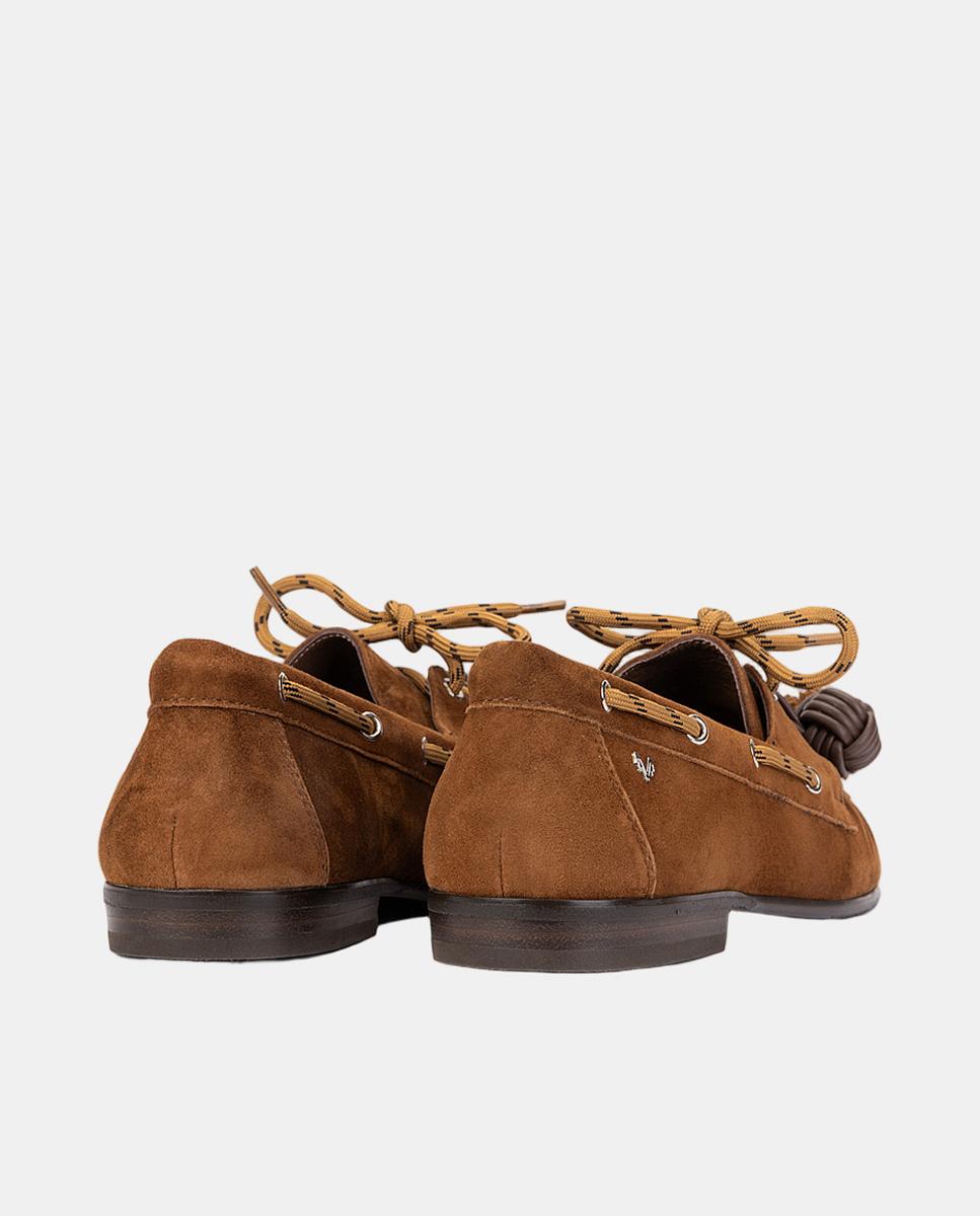 Mocassins com Atacadores Couro-3