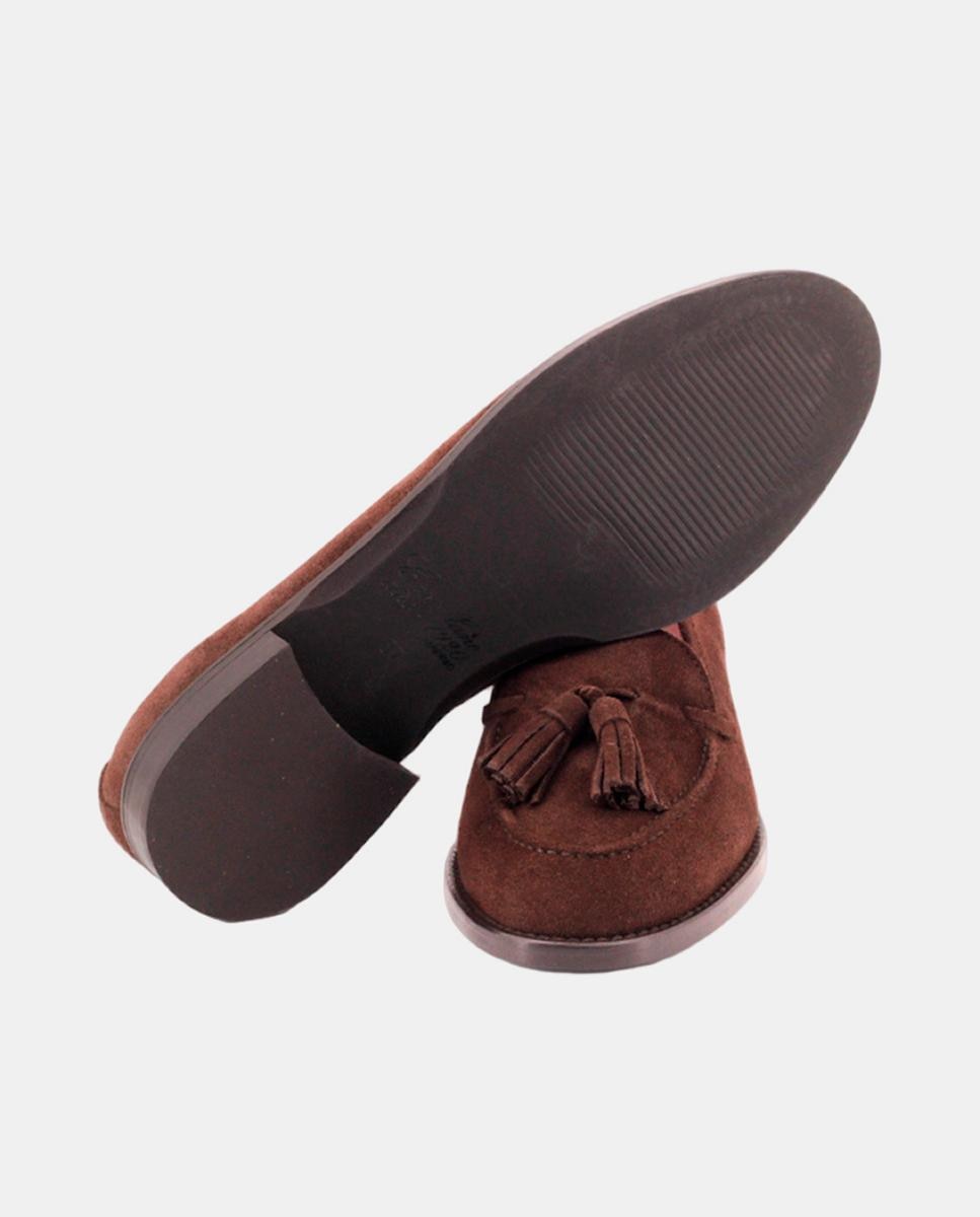 Mocassins em Croute com Borlas Castanho-4