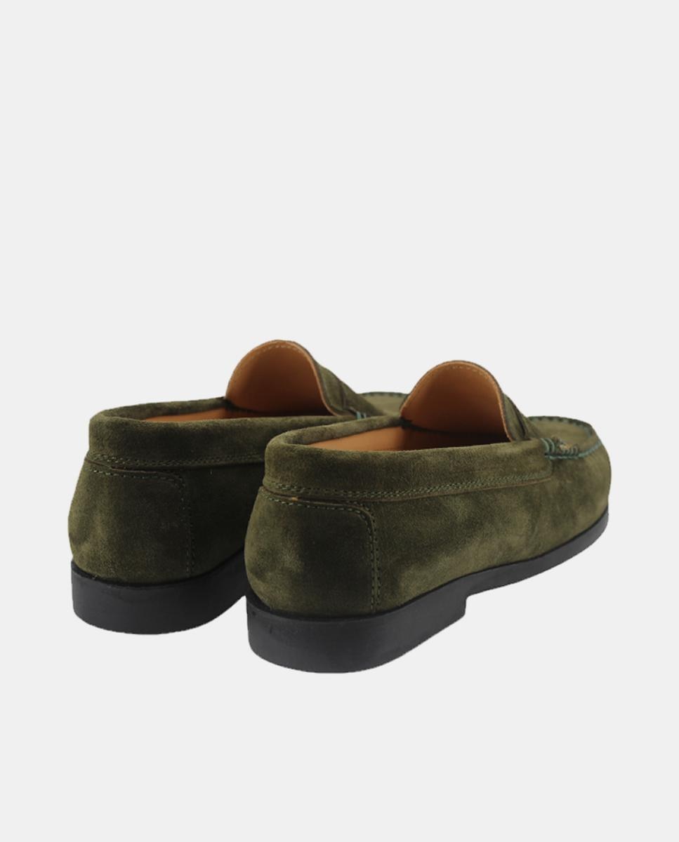 Mocassins em Croute com Travessão Verde-3