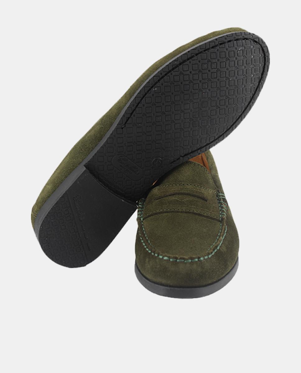 Mocassins em Croute com Travessão Verde-4
