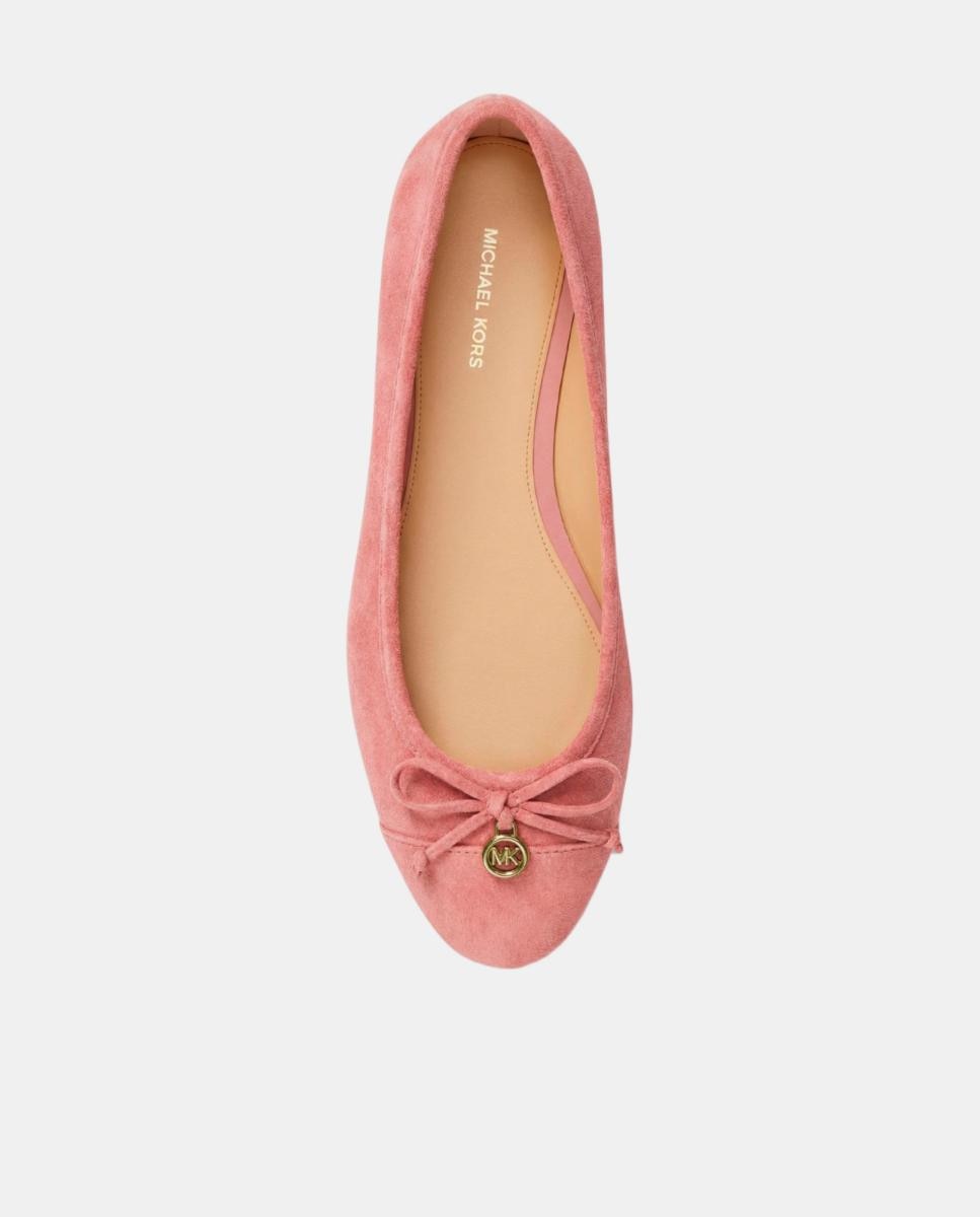 Sabrinas Piper de Camurça com Detalhe de Laço Rosa-pálido-4