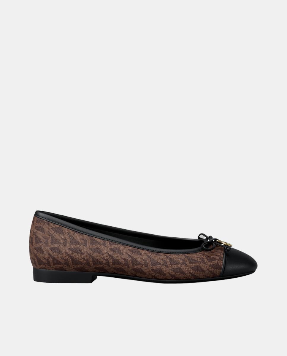 Michael Michael Kors - Bailarinas Piper de mujer con detalle de lazo MK y puntera contaste.