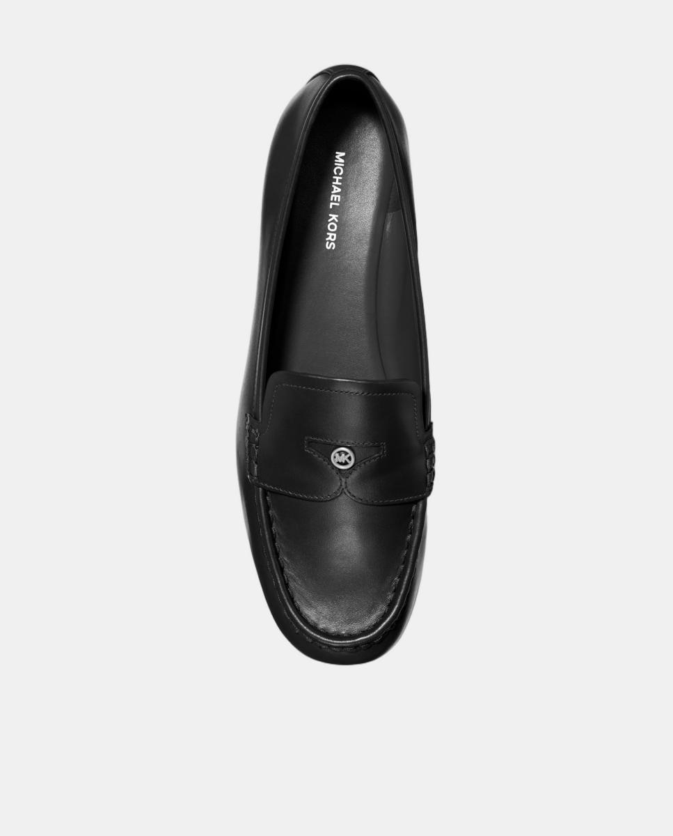 Mocassins Jennings em Pele com Logótipo MK Preto-4