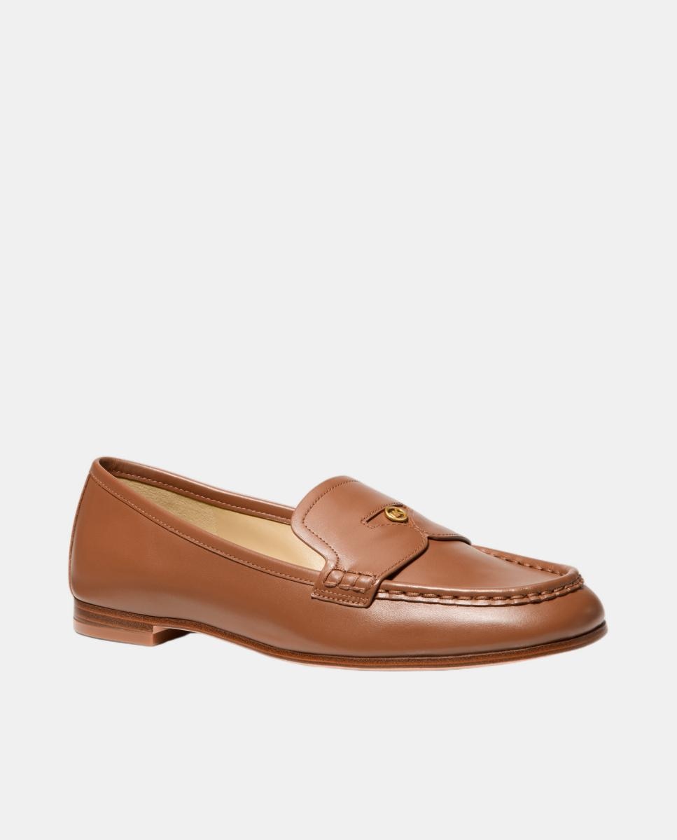 Mocassins Jennings em Pele com Logótipo MK Couro-2