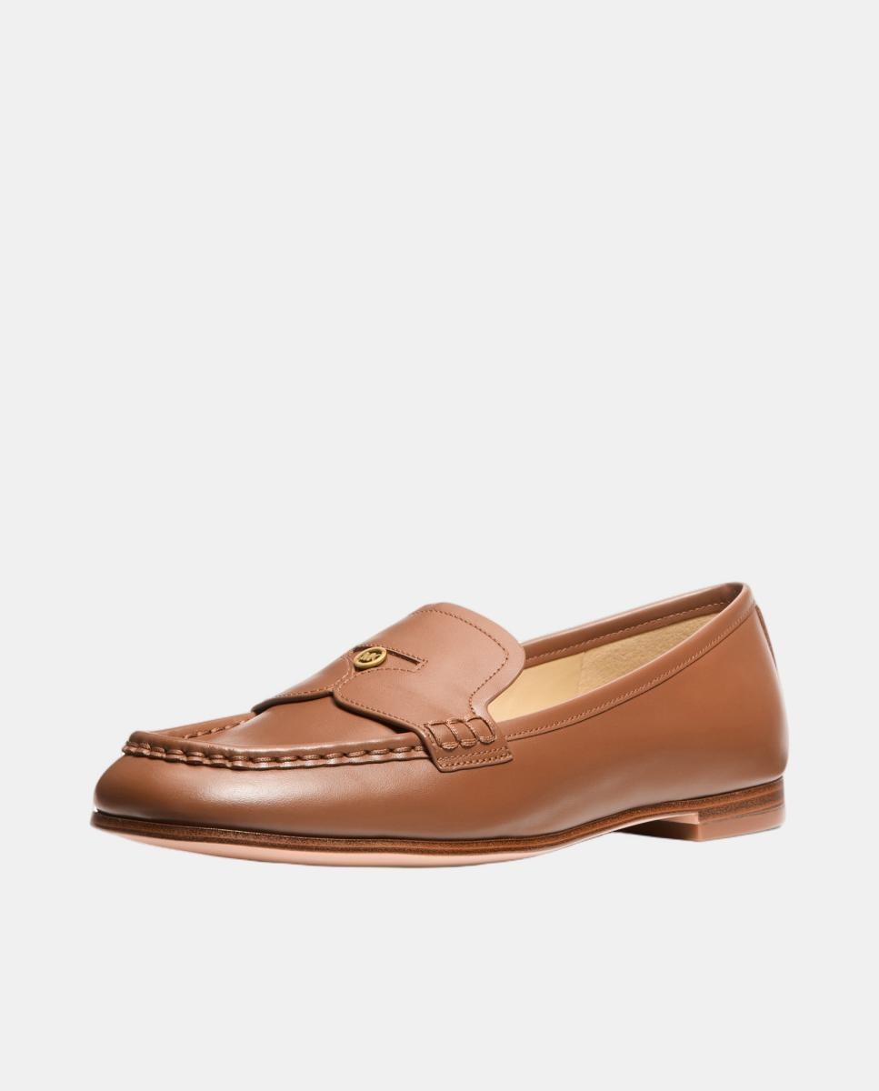 Mocassins Jennings em Pele com Logótipo MK Couro-3
