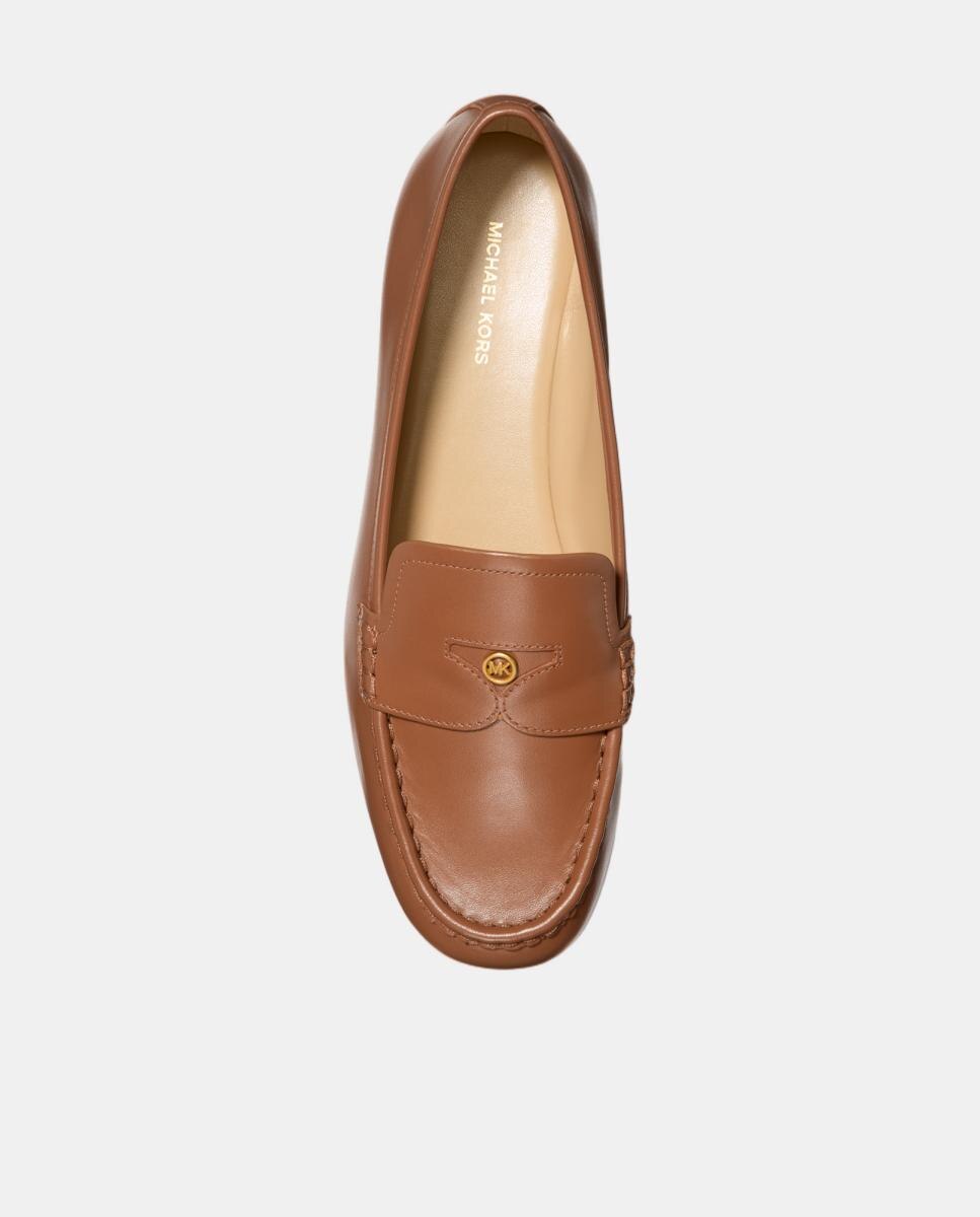 Mocassins Jennings em Pele com Logótipo MK Couro-4