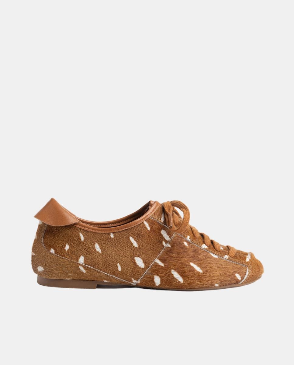 Imagem 0 de Sapatos Tipo Bluchers Rasos com Animal Print Bambi