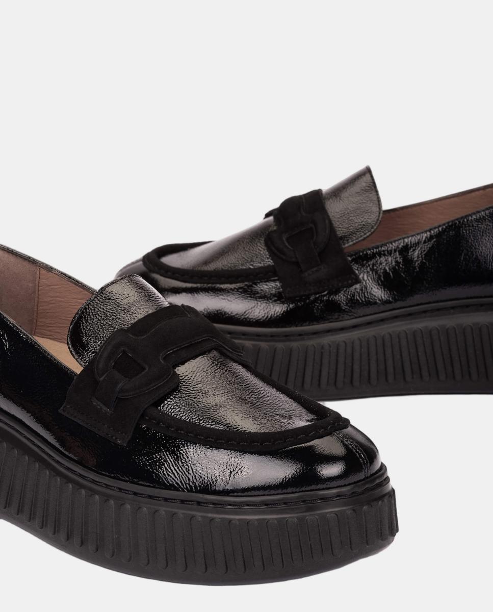 Mocassins com Fivela Preto-4