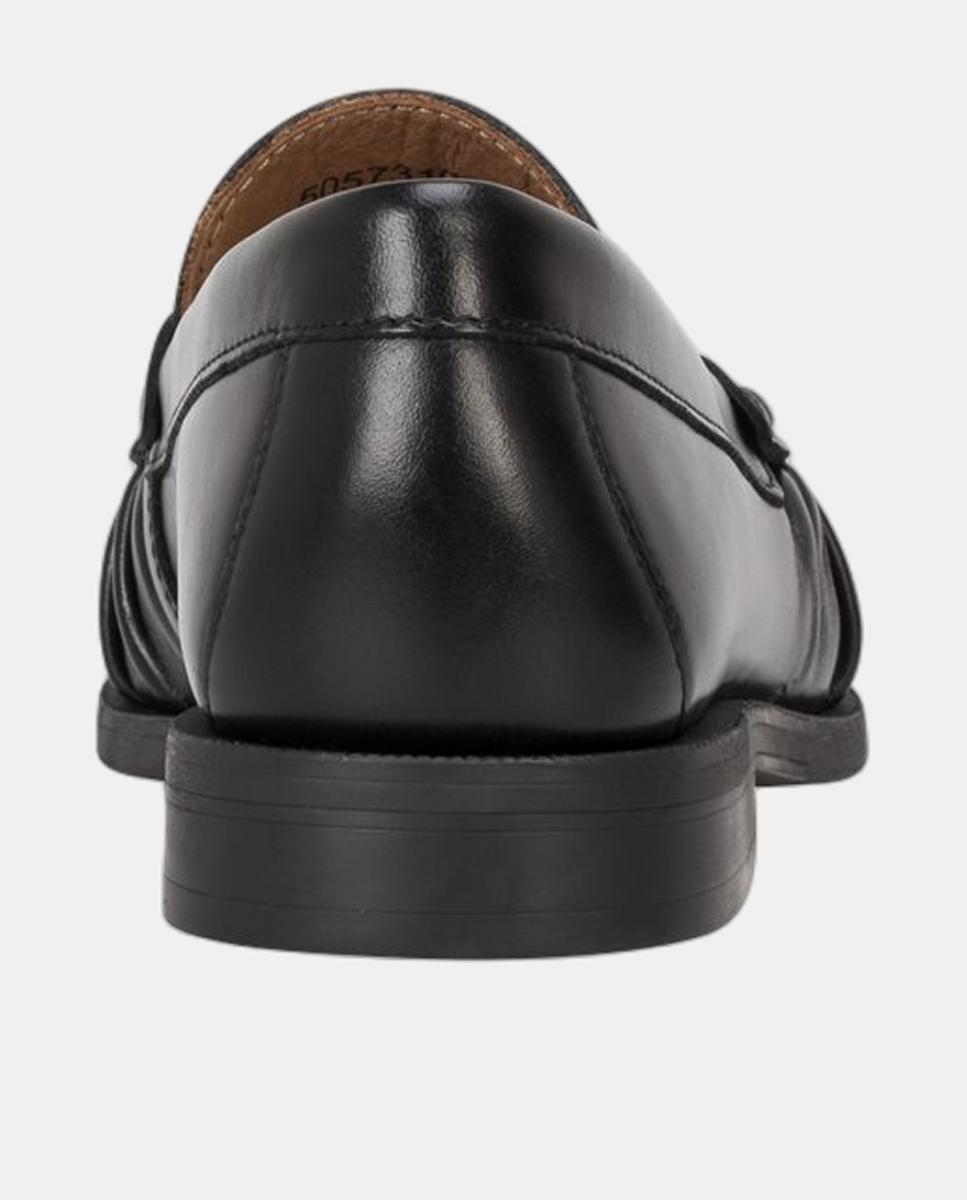 Mocassins Rasos em Pele Preto-3