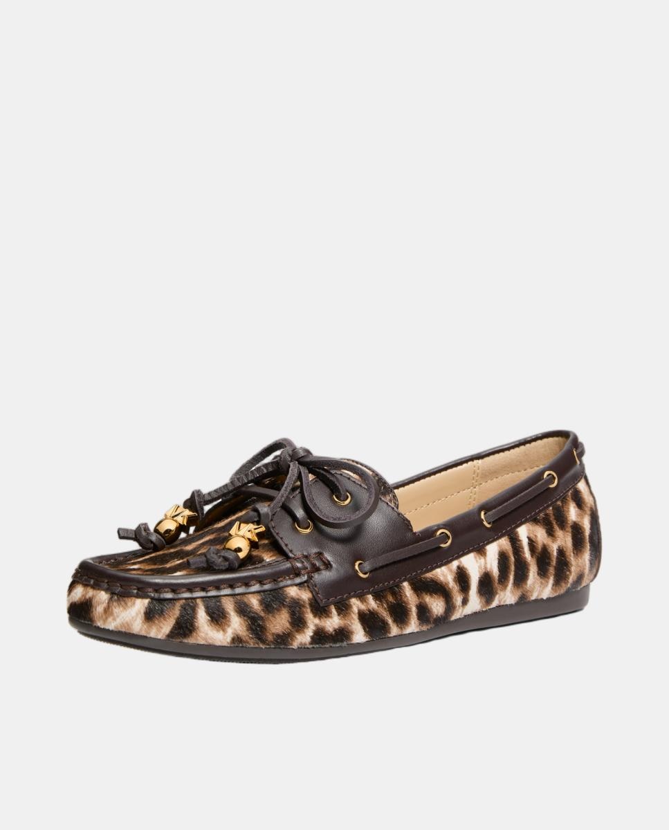 Náuticos Fallon em Pele Haircalf com Animal Print de Leopardo Multicolor-3