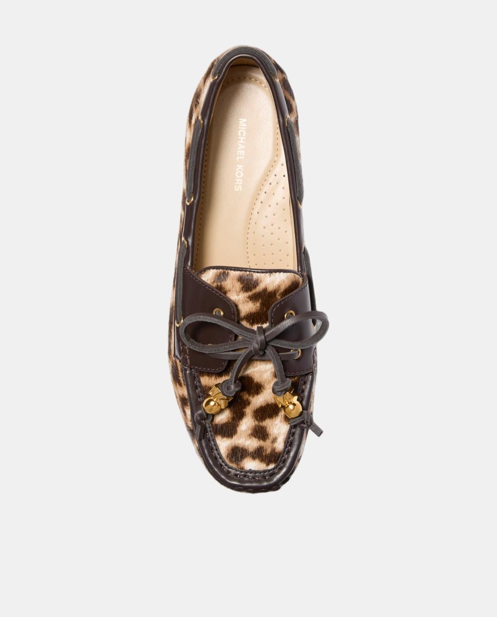 Náuticos Fallon em Pele Haircalf com Animal Print de Leopardo Multicolor-4