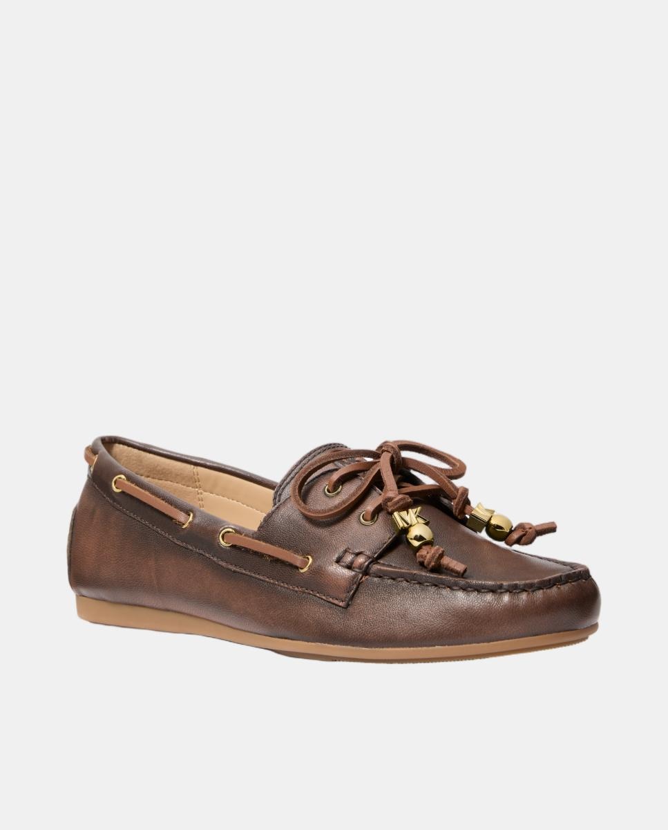 Náuticos Fallon de mujer en piel vintage en color chocolate - Michael Michael Kors - Marrón chocolate Marrón chocolate-2