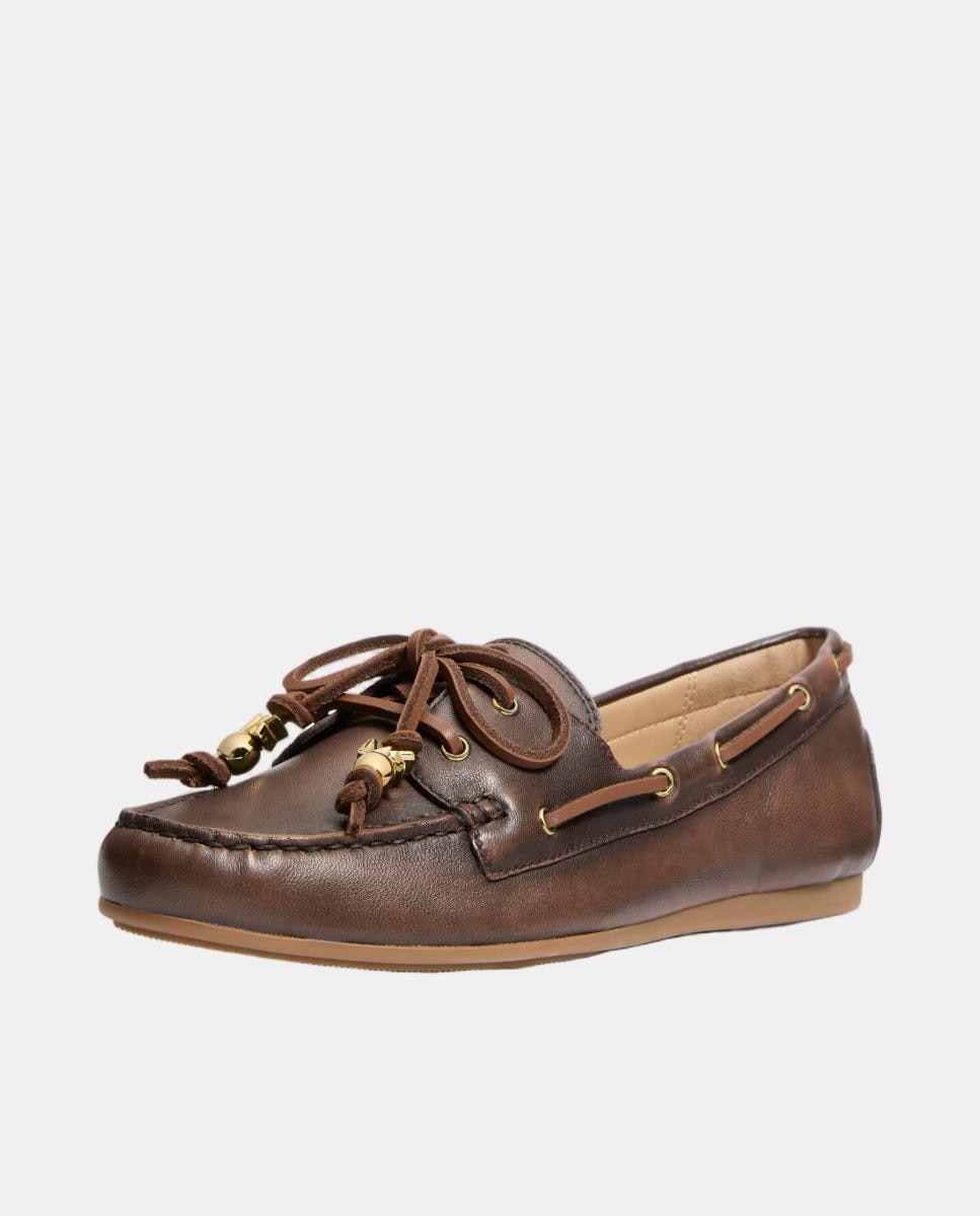 Náuticos Fallon de mujer en piel vintage en color chocolate - Michael Michael Kors - Marrón chocolate Marrón chocolate-3