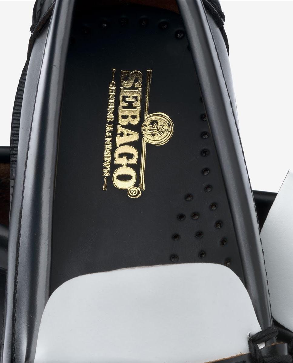 Mocasin de mujer en piel - Sebago - Negro mate Negro mate-5