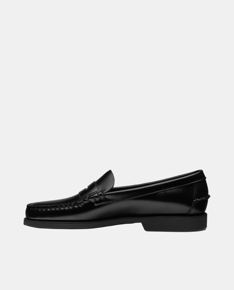 Mocasin de mujer en piel con suela de goma - Sebago - Negro mate Negro mate-3