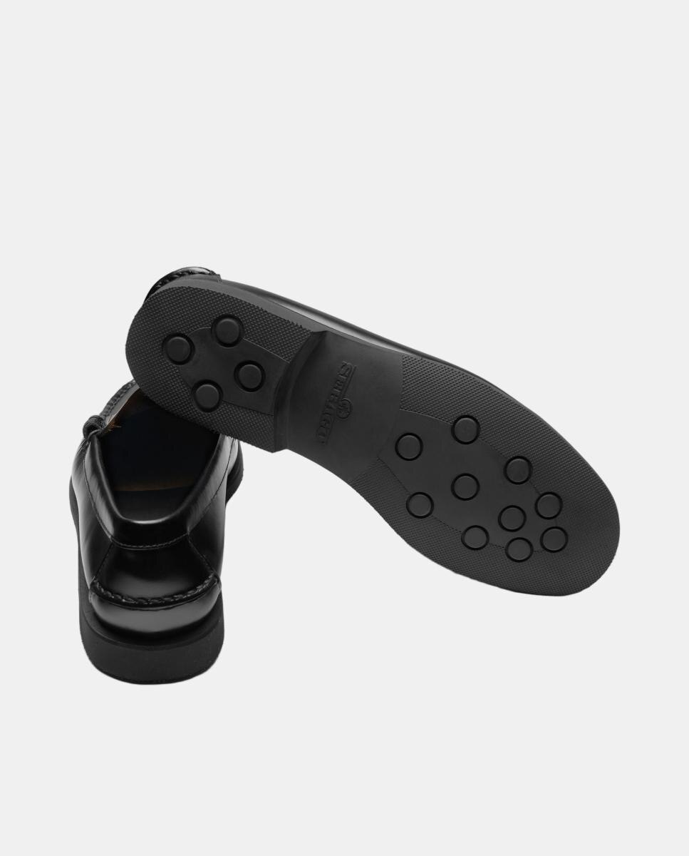 Mocasin de mujer en piel con suela de goma - Sebago - Negro mate Negro mate-4