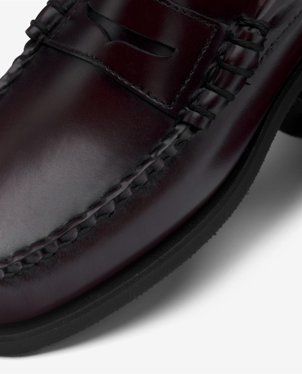 Mocasin de mujer en piel con suela de goma - Sebago - Rojo Granate Rojo Granate-5