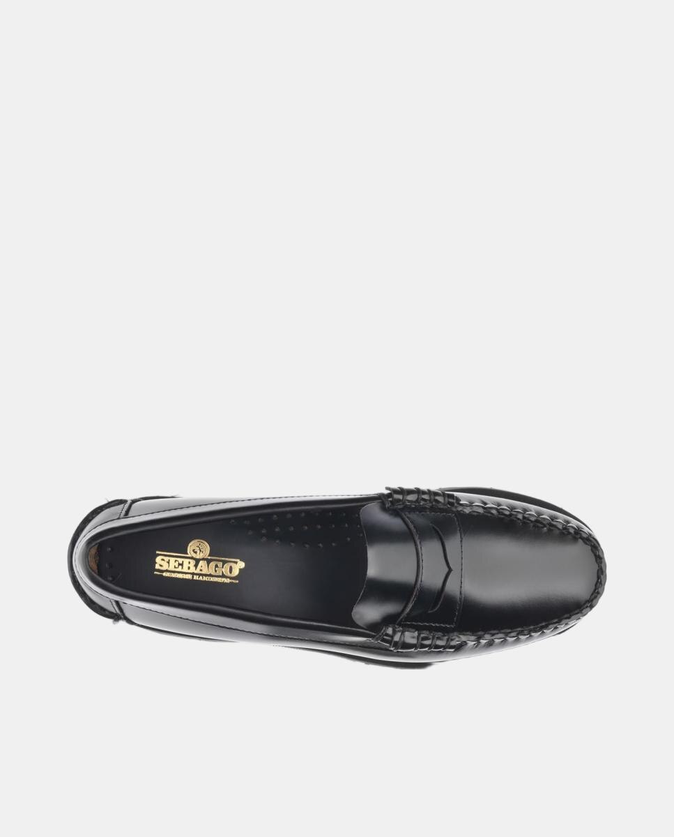 Mocasin de mujer en piel con suela de goma - Sebago - Negro mate Negro mate-4
