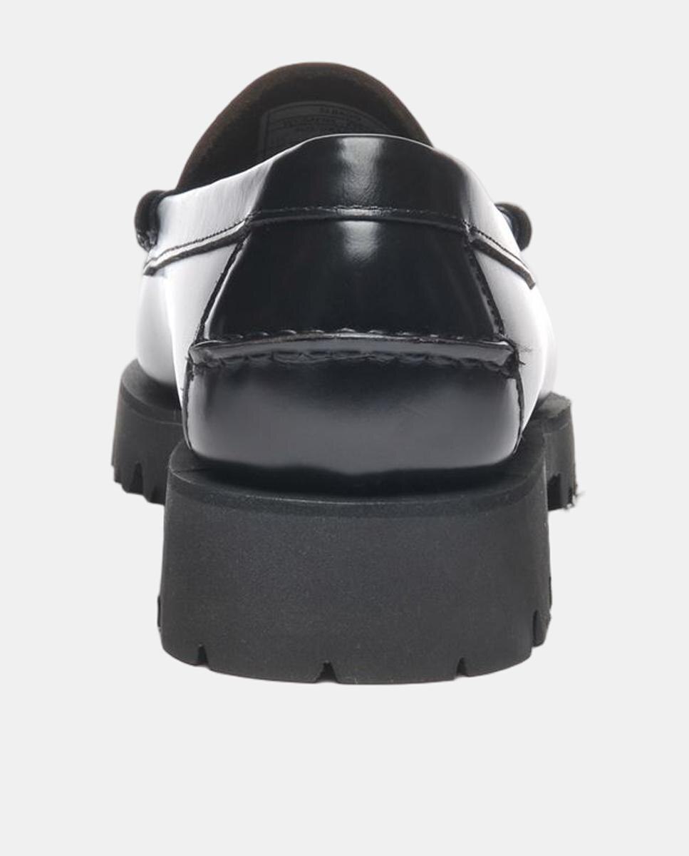 Mocasin de mujer en piel con suela de goma - Sebago - Negro mate Negro mate-5
