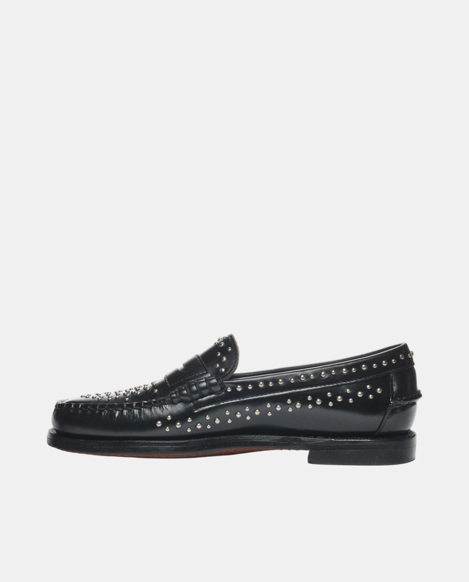 Mocasin de mujer en piel con decoración de tachuelas - Sebago - Negro mate Negro mate-3