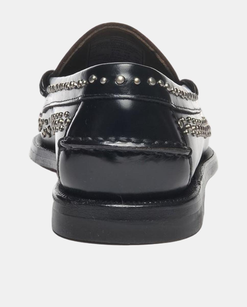 Mocasin de mujer en piel con decoración de tachuelas - Sebago - Negro mate Negro mate-5