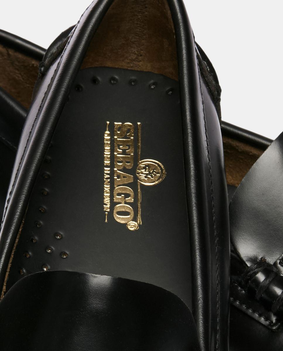 Mocasin de mujer en piel con decoración escarabeo - Sebago - Negro mate Negro mate-5
