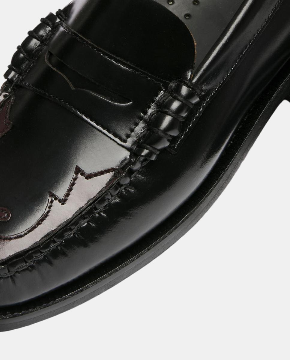 Mocasin de mujer en piel con decoración escarabeo - Sebago - Negro mate Negro mate-6